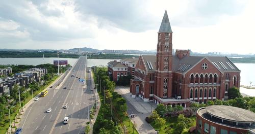 【4k】航拍武汉设计工程学院校园风景_4096x2160_高清