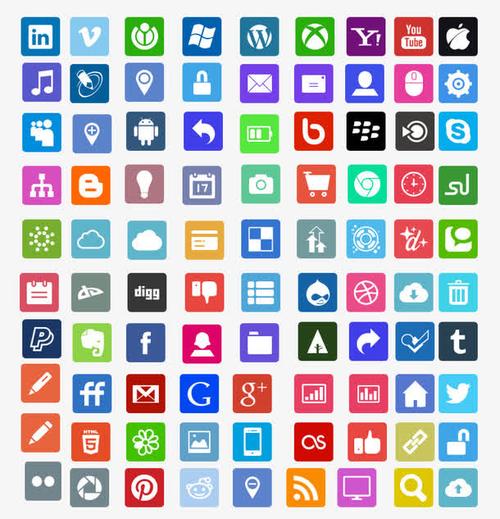 扁平化手机软件图标免抠素材免费下载_觅元素51yuansu