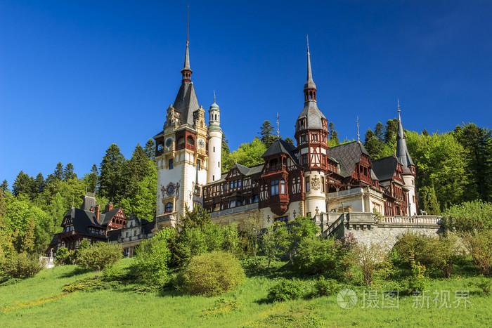 著名皇家派勒斯城堡,锡纳亚罗马尼亚