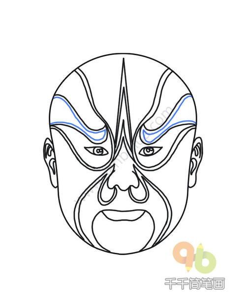 变脸孔秀简笔画