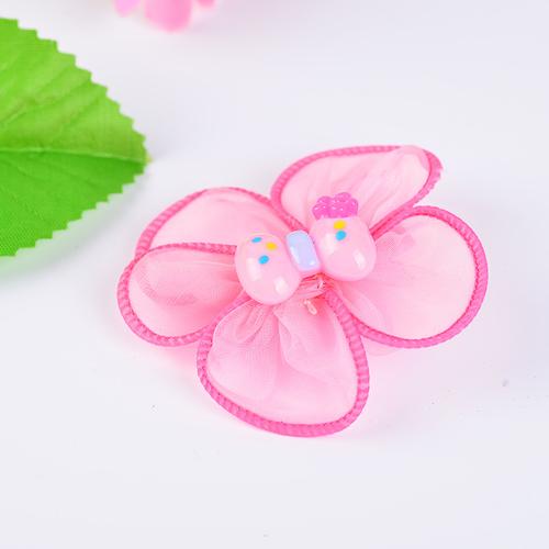 儿童卡通蕾丝网纱蝴蝶结头花发夹边夹韩版爆款淘宝赠品地摊货发.