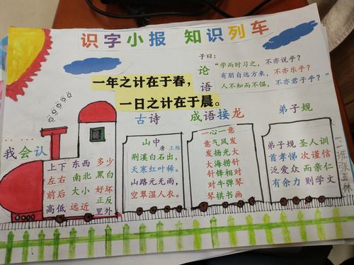 张玉林的这张小报如他的识字量一样丰富.孩子,加油!
