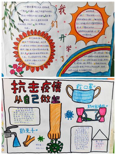 "疫"散花开 再燃希望——莘县第二实验小学复学手抄报