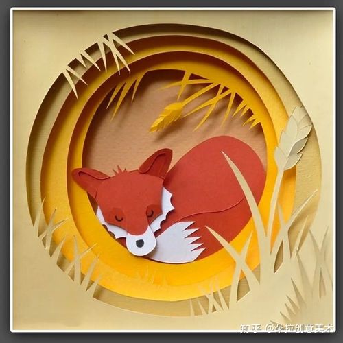 儿童画素材 | 卡纸手工立体装饰画作品