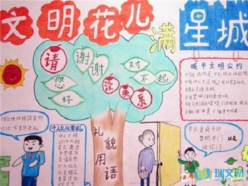 文明礼仪简笔手抄报