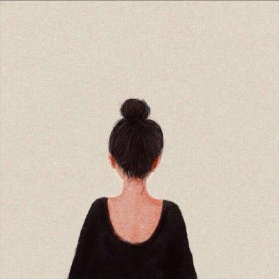 背影手画像女头像 绝版高冷女头动漫背影 - 微信头像