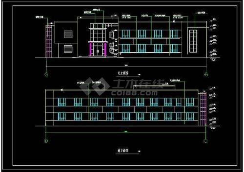某工厂两层办公楼的cad平面设计图
