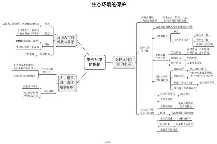 高中生物思维导图——生态环境的保护
