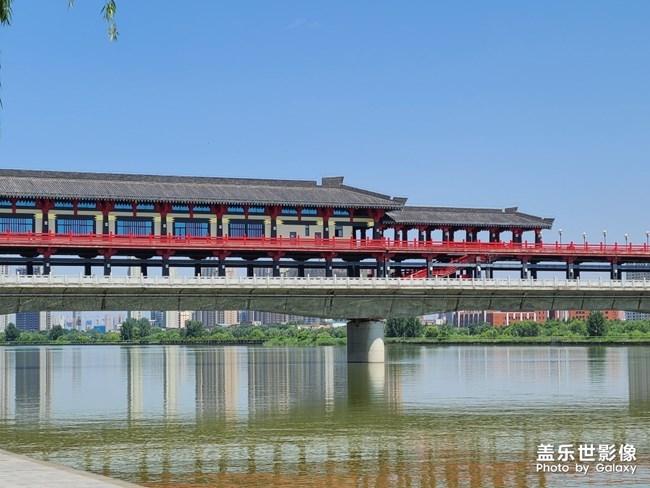 陕西咸阳湖古渡廊桥