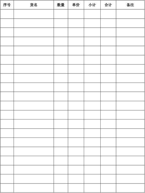 进货单 库存表格模板_word文档在线阅读与下载_免费