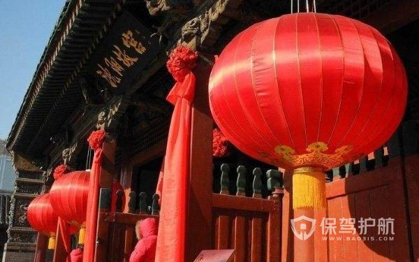 门口挂灯笼效果图?门口挂灯笼注意事项