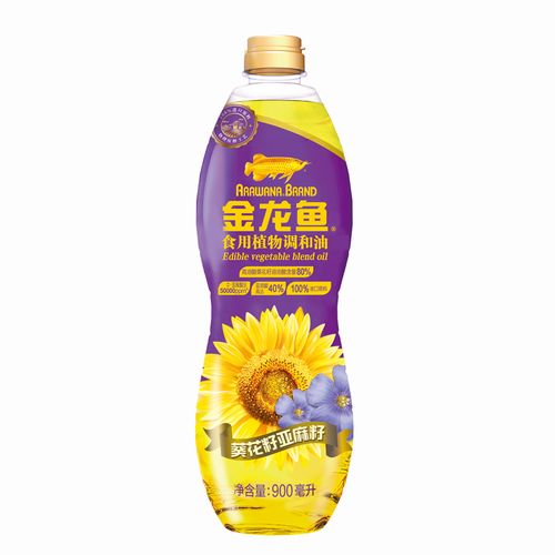 金龙鱼 物理压榨 葵花籽 亚麻籽食用植物调和油900ml