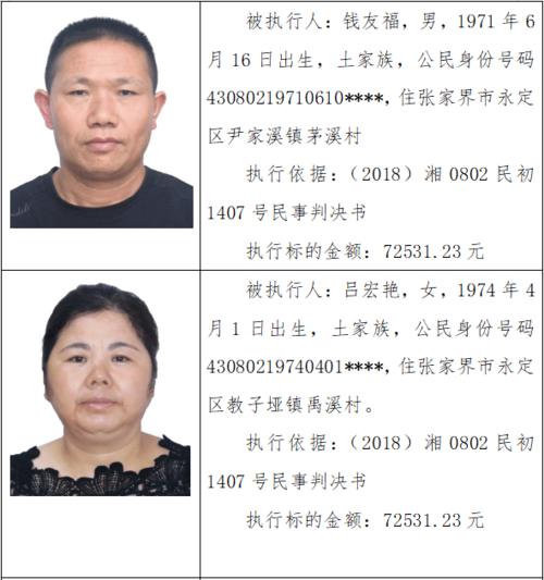张家界又有10名失信被执行人被曝光!_手机搜狐网