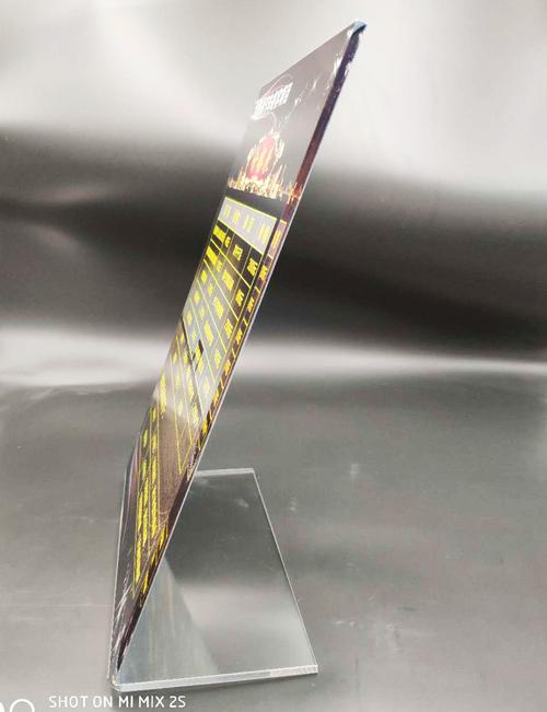 l型台卡 亚克力台签a4桌牌桌面展示uv打印广告牌热弯价格标牌定制