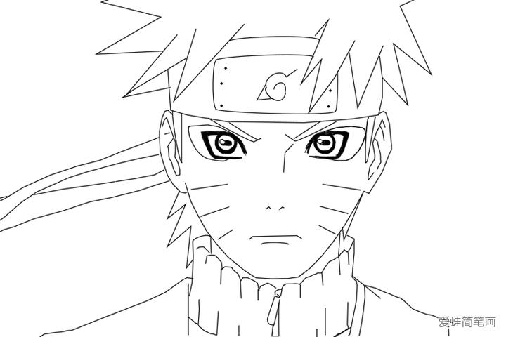 火影忍者中的漩涡鸣人简笔画