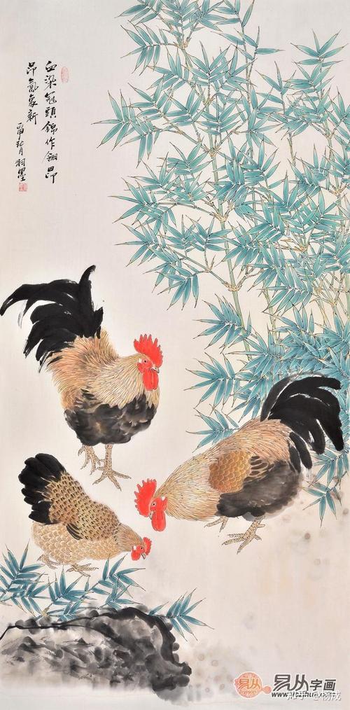 小而不凡画家羽墨工笔花鸟画作品欣赏