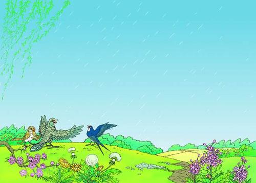 人教版一年级下册语文课文《春雨的色彩》