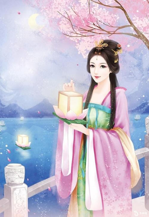 动漫手绘古风古装美女图片
