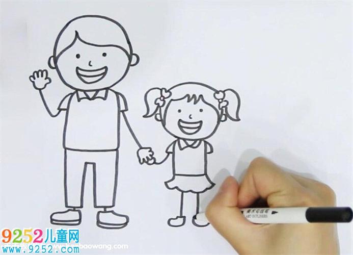 一家人简笔画 家庭人物简笔画