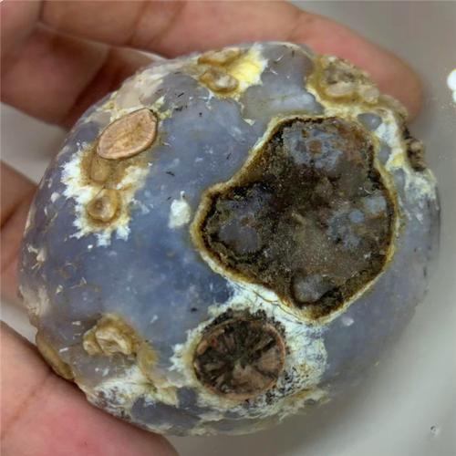 天眼眼睛石一把抓把玩件戈壁原石奇石收藏观赏石玛瑙手把件