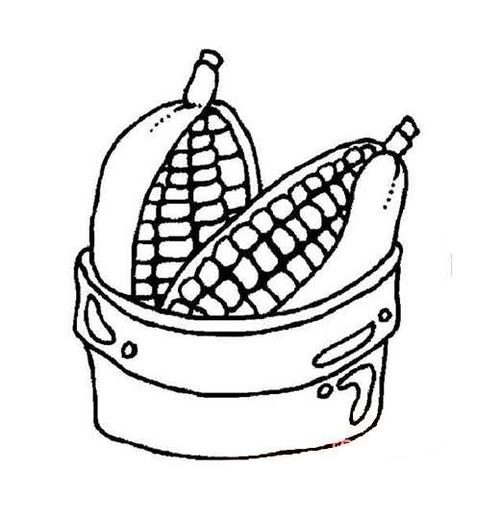 儿童卡通玉米素描怎么画简单又漂亮 玉米简笔画图片