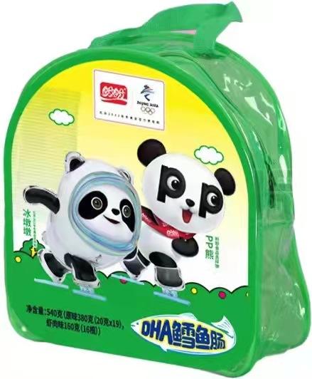 盼盼鳕鱼肠冰墩墩深海雪容融送冬奥会吉祥物760g礼盒装儿童零食