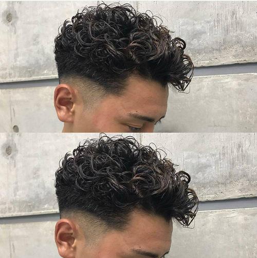 男士小卷发