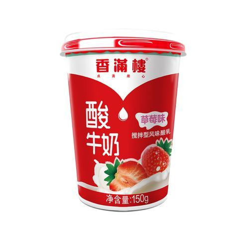 香满楼草莓味酸牛奶(150g*6杯)