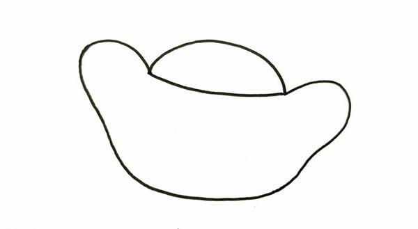 卡通元宝简笔画教程,元宝怎么画简单的方法