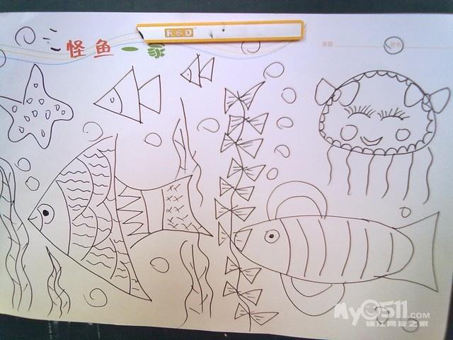 绘画黑白线条画