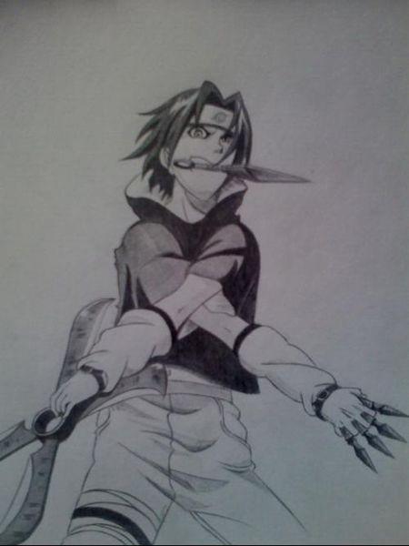 火影忍者佐助的手绘图