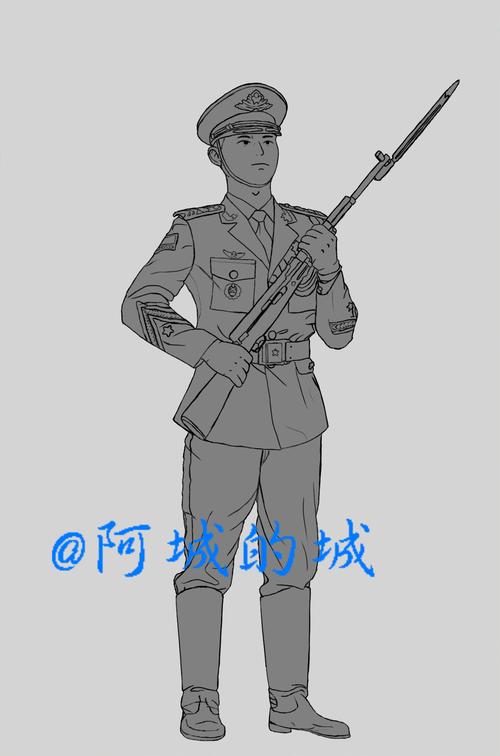描线练习·士兵_阿城的城__插画师作品_涂鸦王国gracg.com