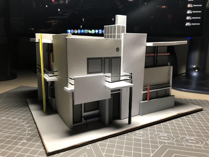 我用两天盖了个房子|里特菲尔德的施罗德住宅纸模型