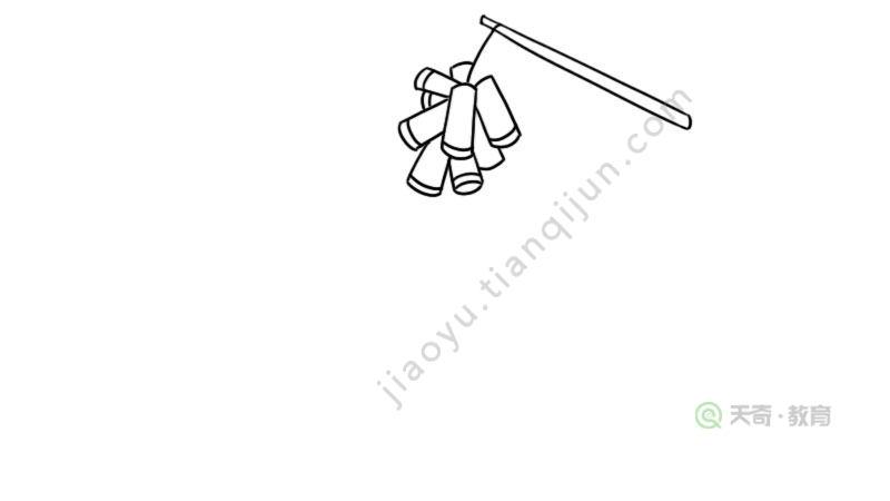 元旦鞭炮简笔画
