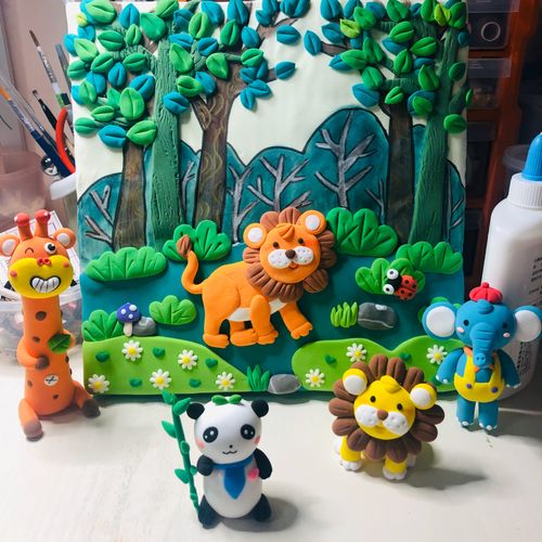 超轻粘土森林里的动物们(一)