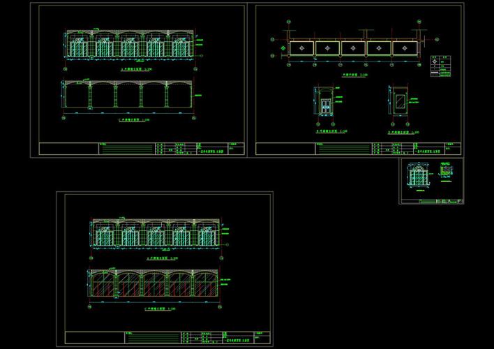 一层外走廊立面cad图纸