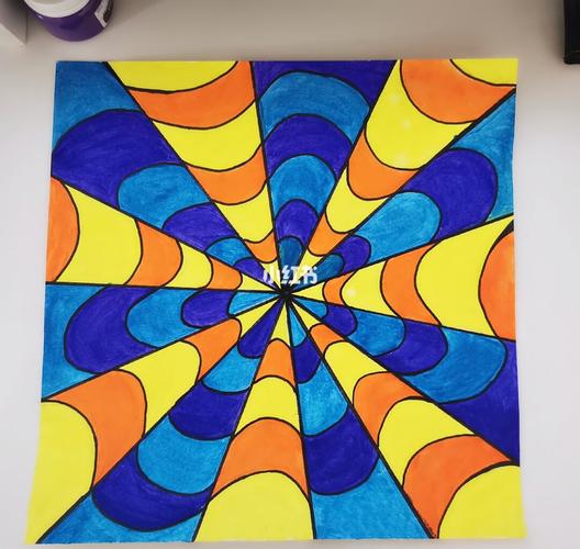 发射构成作业_二维构成_人文_绘画