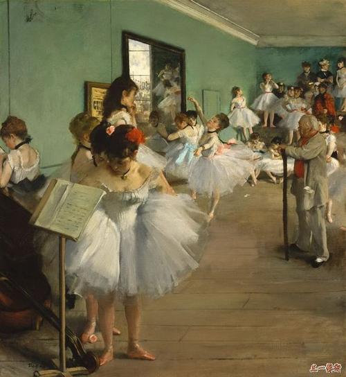 舞蹈教室德加法国帆布油画1874年100x140cm纽约大都会艺术博物馆