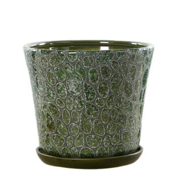 nsour简约陶瓷花盆绿植花盆带托盘室内客厅办公室地面创意特大号绿萝