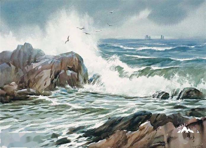【网友看崂山】面朝大海,水彩崂山