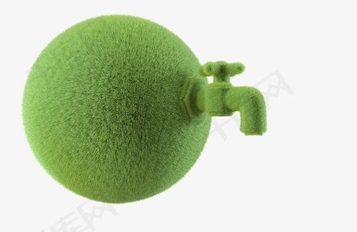 创意水龙头卡通手绘绿色创意水龙头