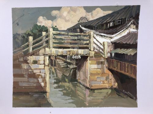 廊桥旧梦 水粉风景_风景_廊桥遗梦_绘画_文化_绘画