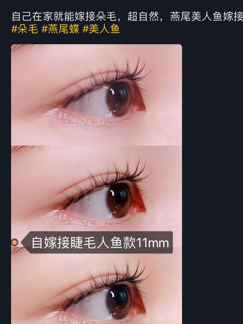 自己嫁接睫毛分享:人鱼款朵毛_睫毛_日本_美睫_嫁接睫毛_睫毛膏_假