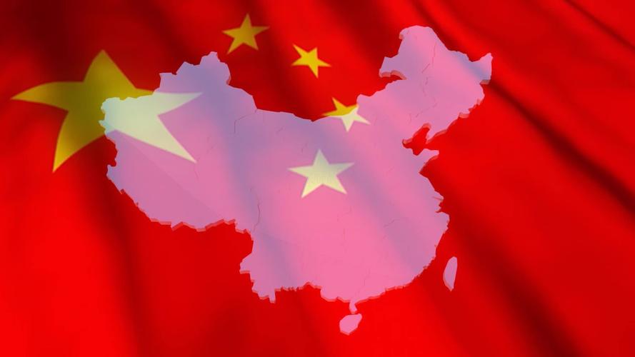 五星红旗下的中国版图_1920x1080_高清视频素材下载(编号:1080710)