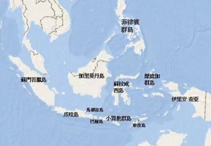 荷属东印度群岛地图