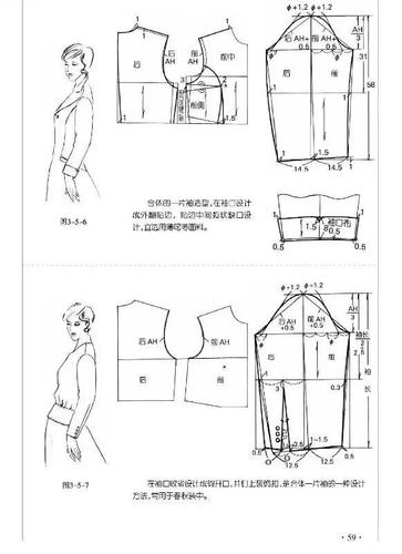 各种袖型的制版--一片圆装袖制图