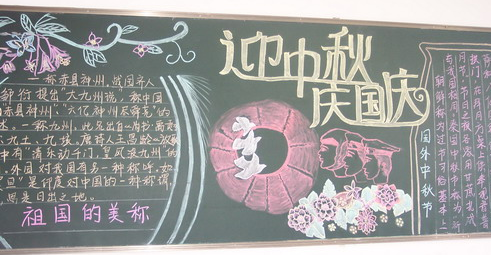 中秋节学生黑板报