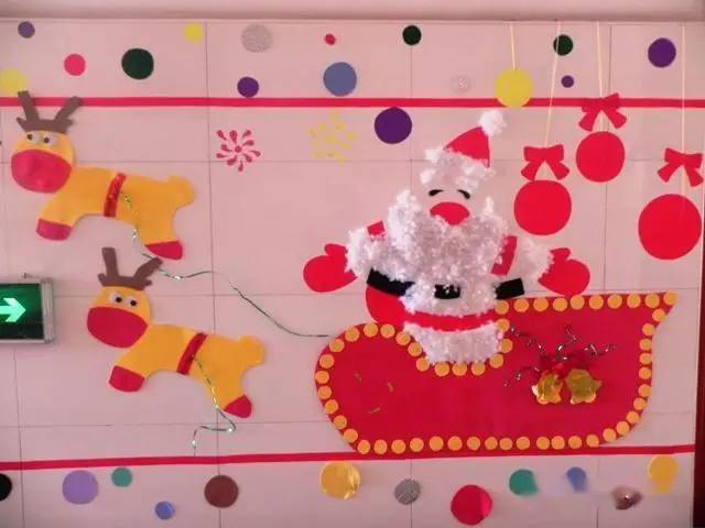 幼儿园圣诞节主题墙布置图片