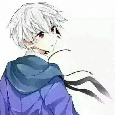 男生动漫中分头像