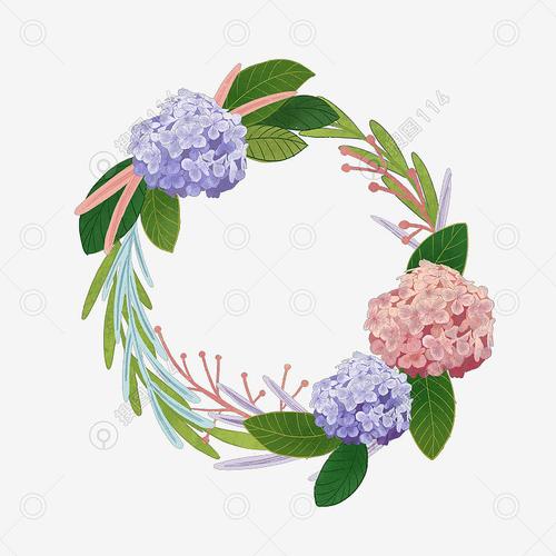 唯美花环绣球花